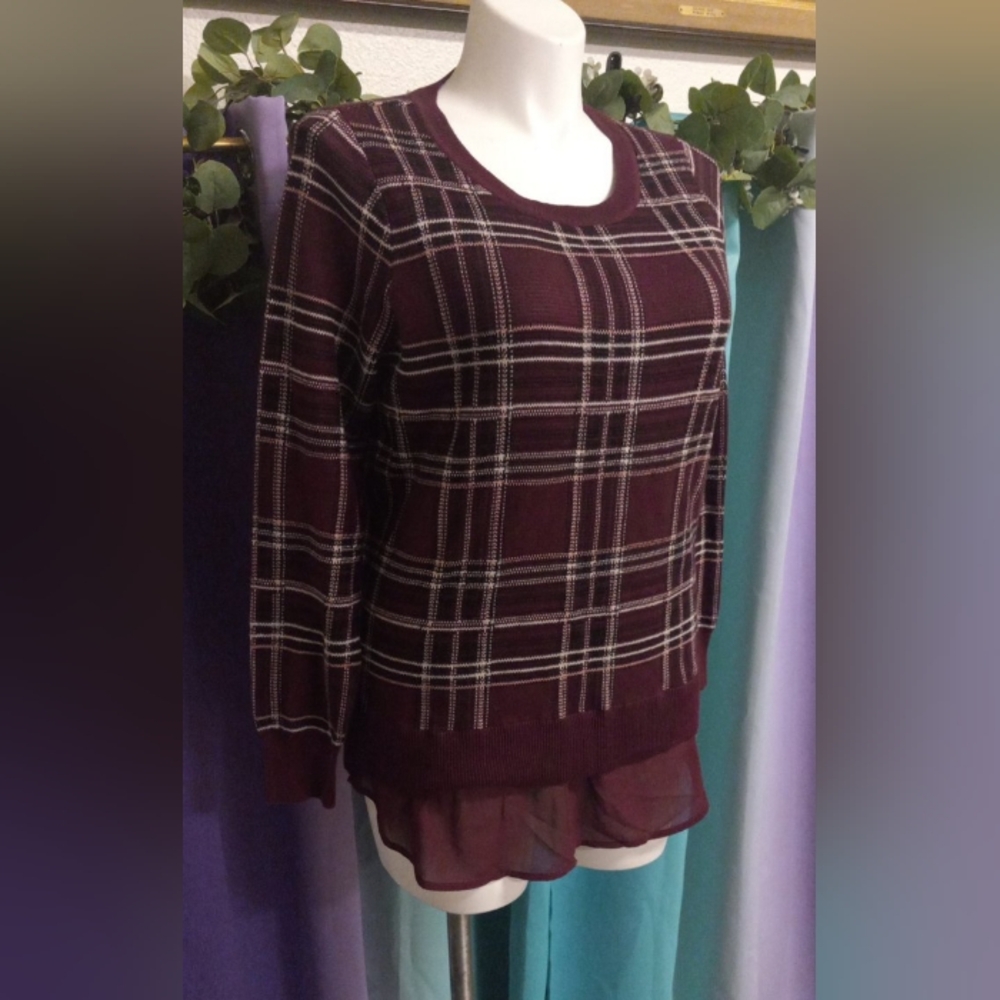 Torrid Pullover Crew Neck Burgundy Sweater - Picture 11 of 13
